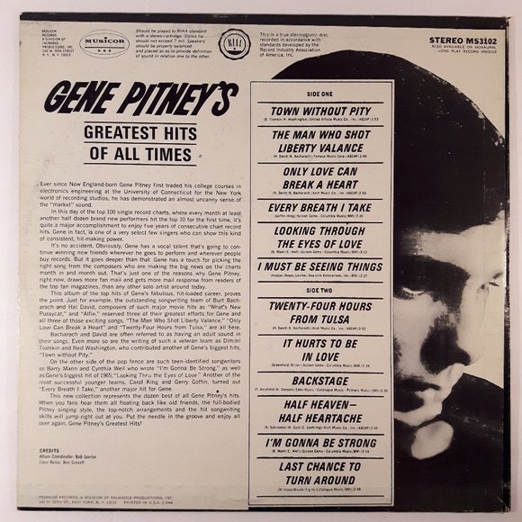 Gene Pitney - Greatest Hits - Vinyl LP Record - Picture 2 of 4